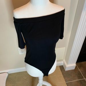 Black Off-The-Shoulder Body Suit